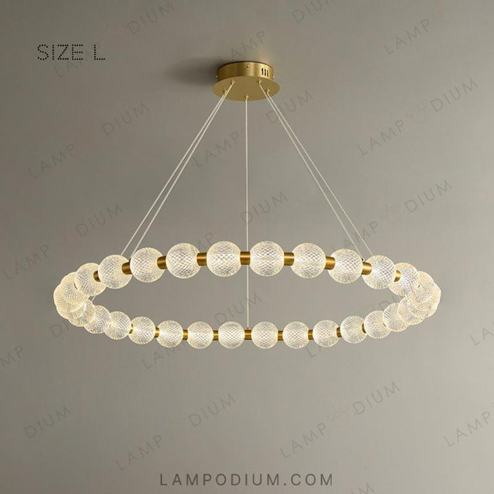 Circular chandeliers and lamps CARA RING