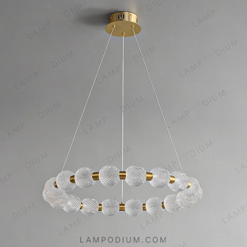 Circular chandeliers and lamps CARA RING