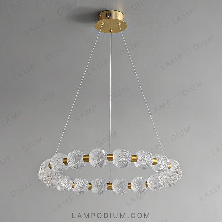 Circular chandeliers and lamps CARA RING