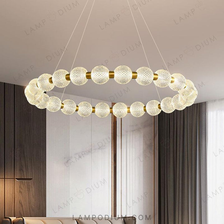 Circular chandeliers and lamps CARA RING