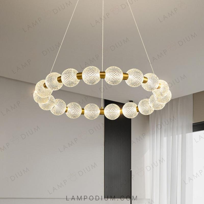 Circular chandeliers and lamps CARA RING