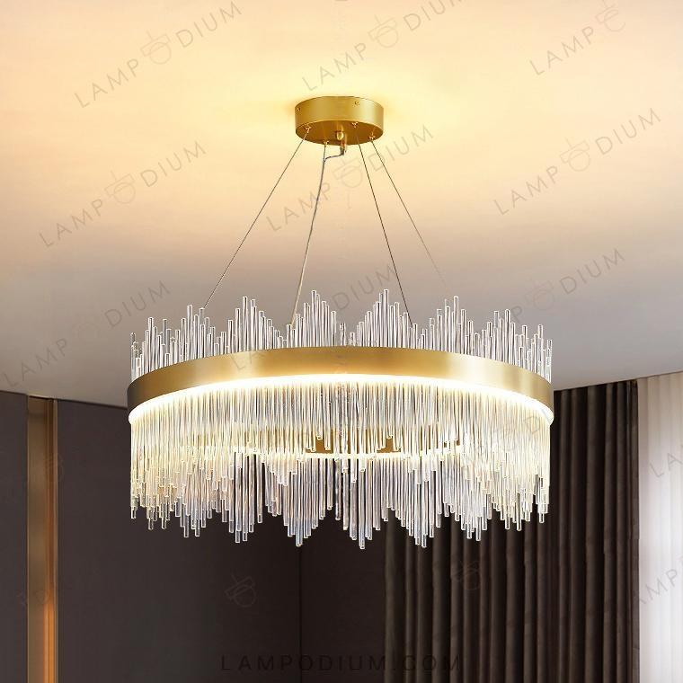 Circular chandeliers and lamps CARDIS