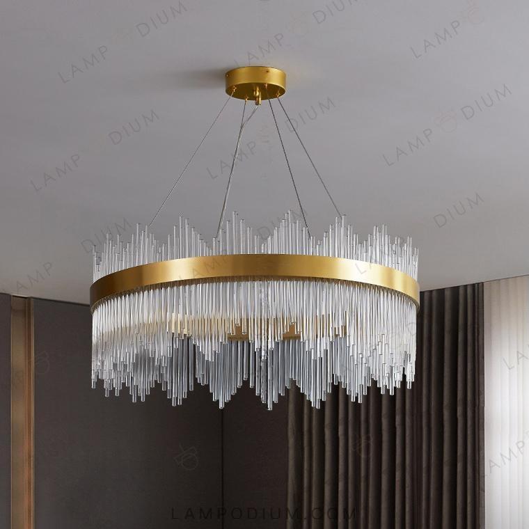 Circular chandeliers and lamps CARDIS