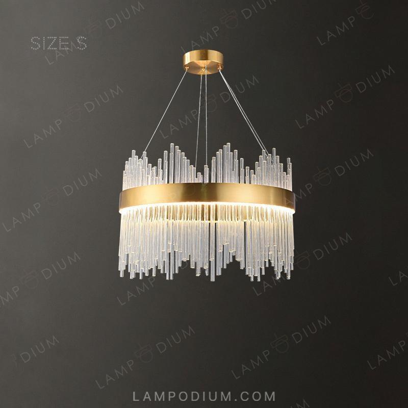 Circular chandeliers and lamps CARDIS