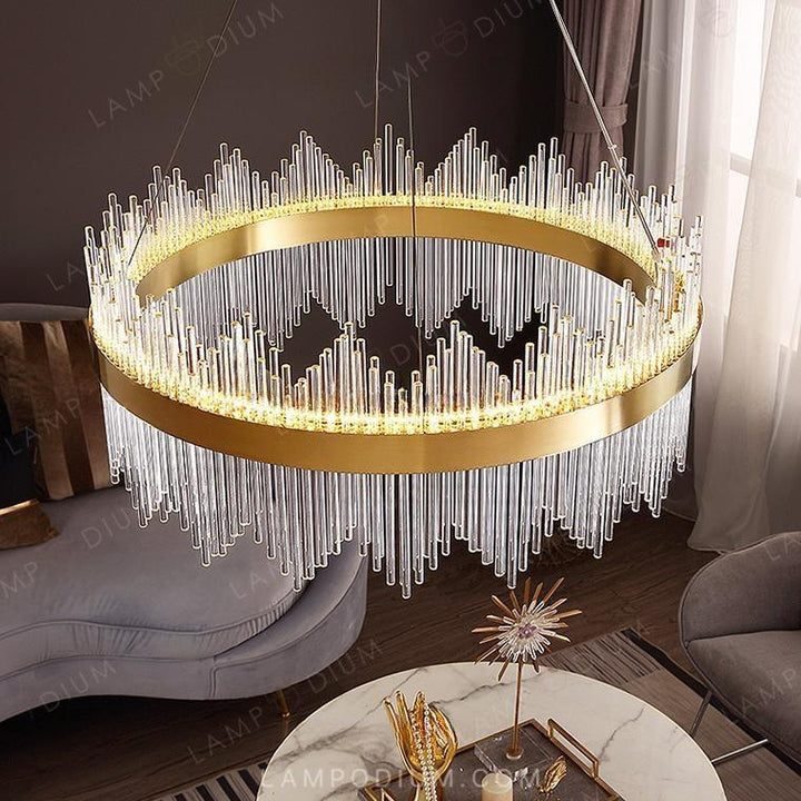 Circular chandeliers and lamps CARDIS