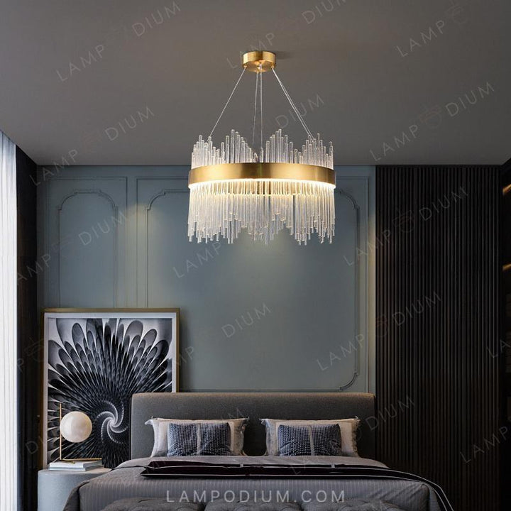 Circular chandeliers and lamps CARDIS