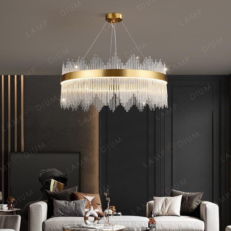 Circular chandeliers and lamps CARDIS