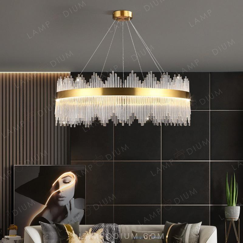 Circular chandeliers and lamps CARDIS