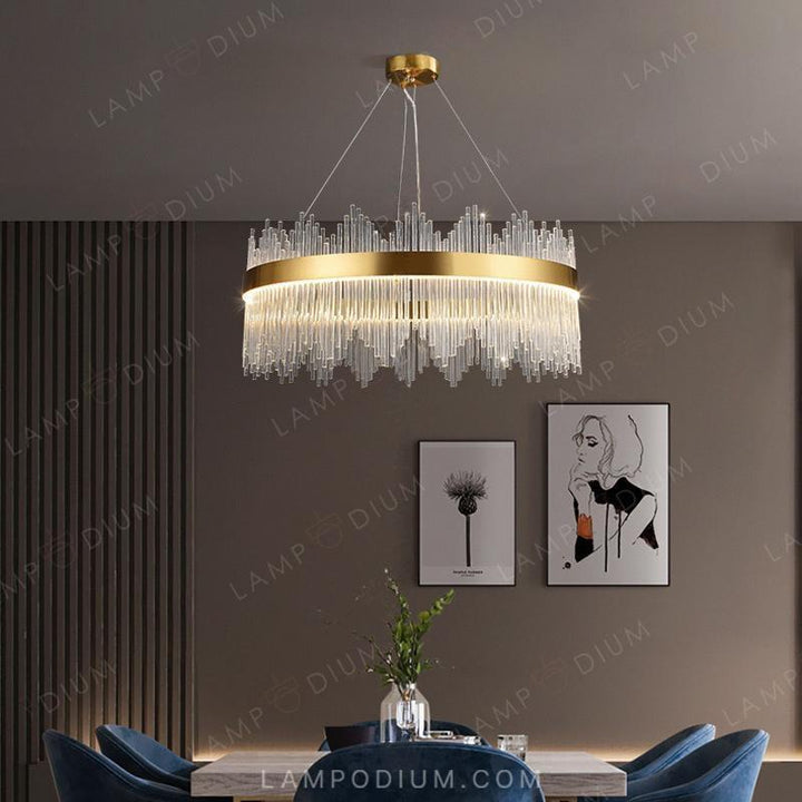 Circular chandeliers and lamps CARDIS