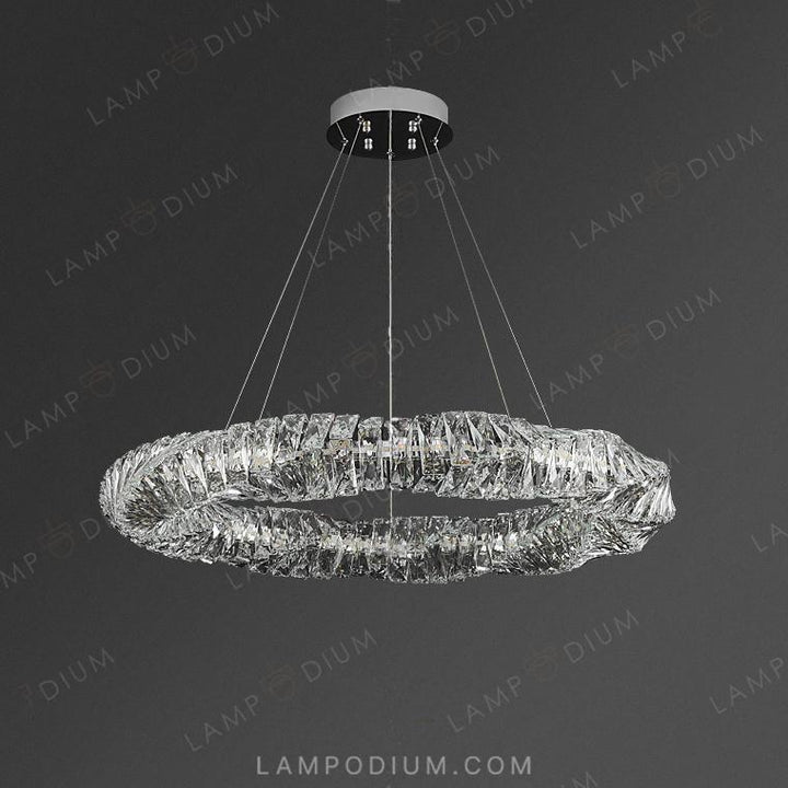 Circular chandeliers and light fixtures CARE RING