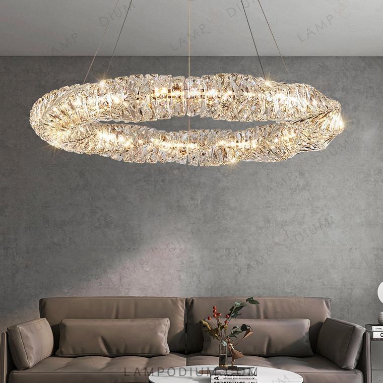 Circular chandeliers and light fixtures CARE RING