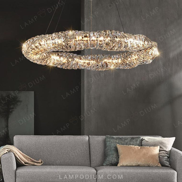 Circular chandeliers and light fixtures CARE RING