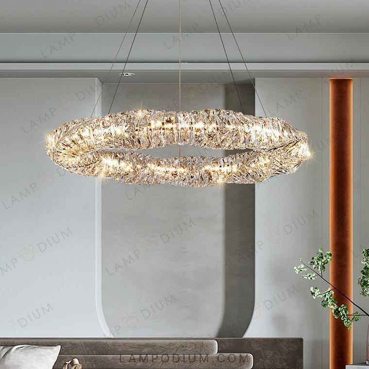 Circular chandeliers and light fixtures CARE RING