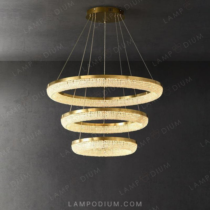 Circular chandeliers and light fixtures CARMEN