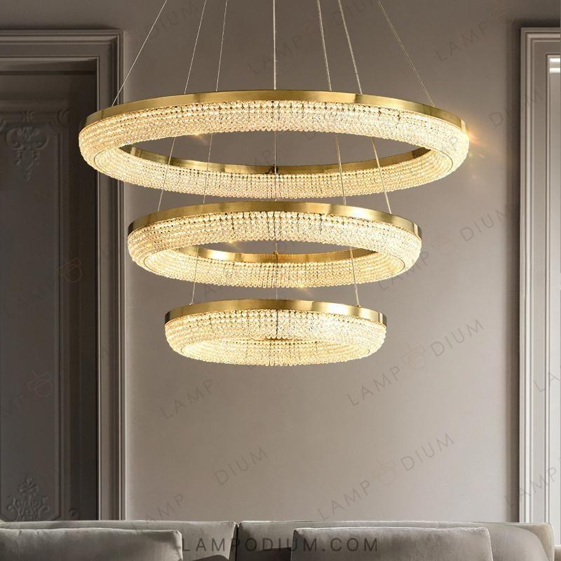 Circular chandeliers and light fixtures CARMEN