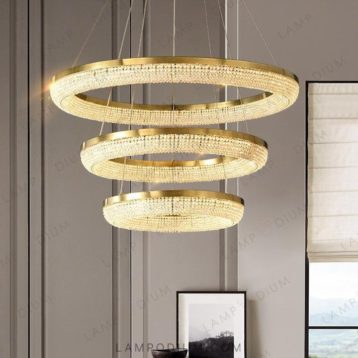 Circular chandeliers and light fixtures CARMEN