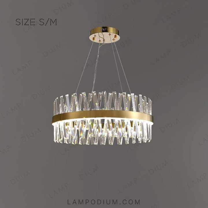 Circular chandeliers and lamps CAROLA B