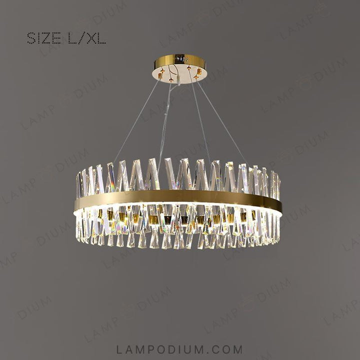 Circular chandeliers and lamps CAROLA B