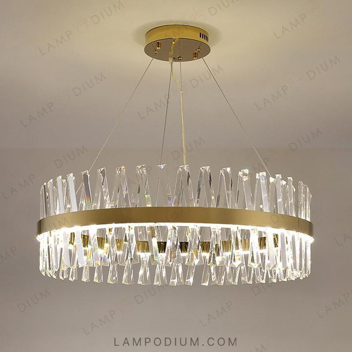 Circular chandeliers and lamps CAROLA B