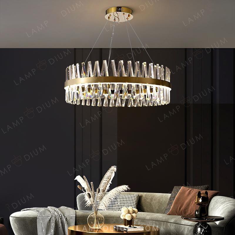 Circular chandeliers and lamps CAROLA B