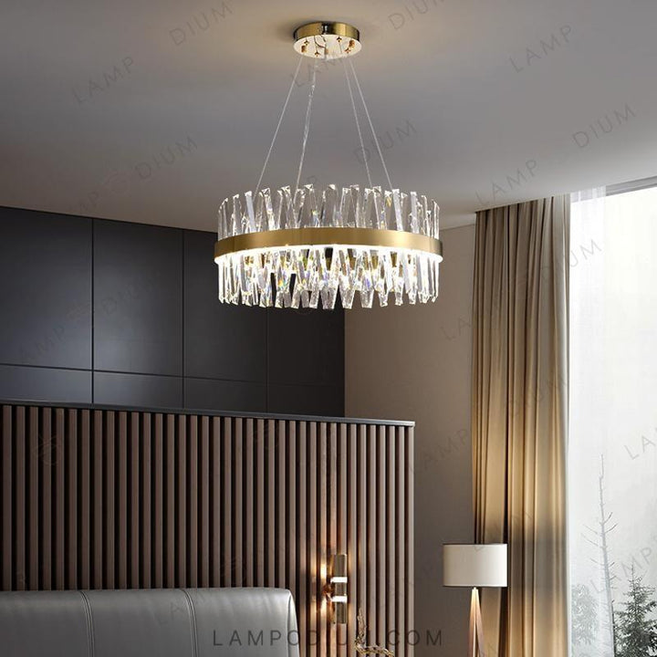 Circular chandeliers and lamps CAROLA B