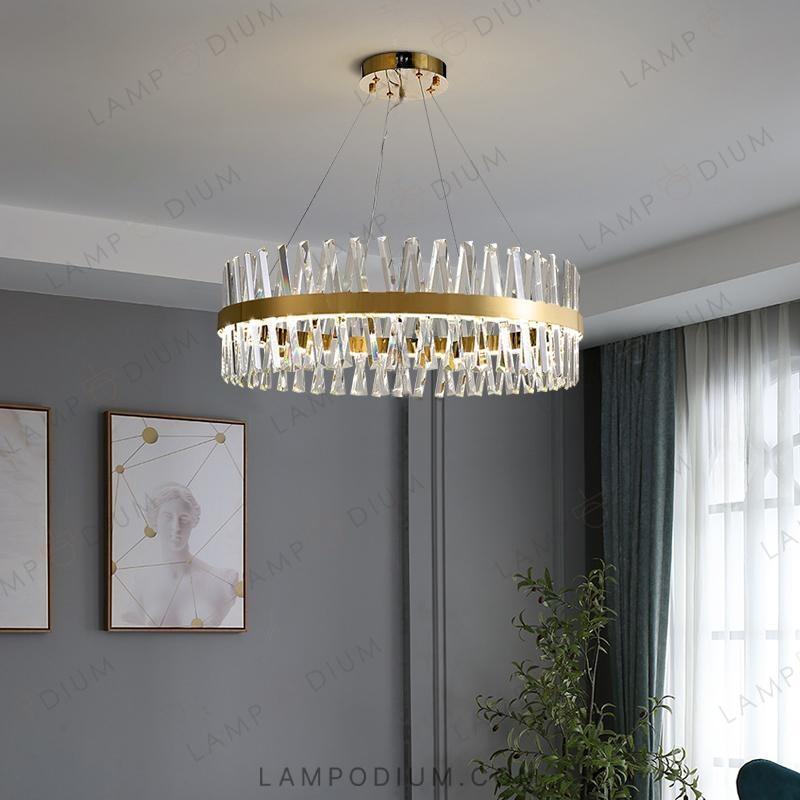 Circular chandeliers and lamps CAROLA B