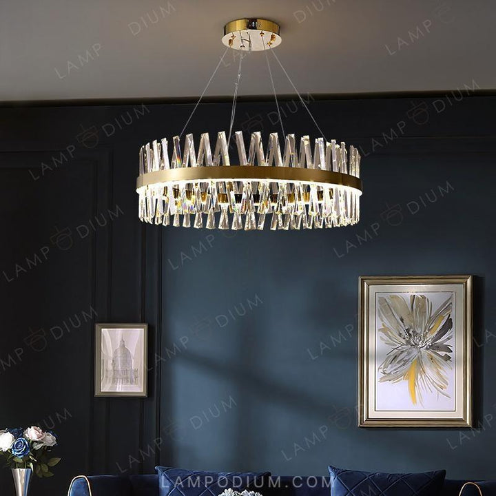 Circular chandeliers and lamps CAROLA B