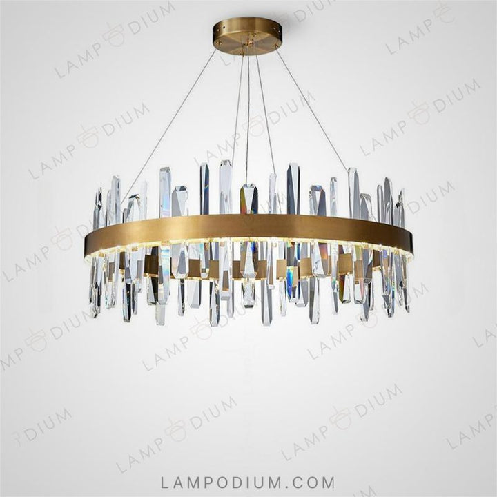 Circular chandeliers and lamps CAROLA