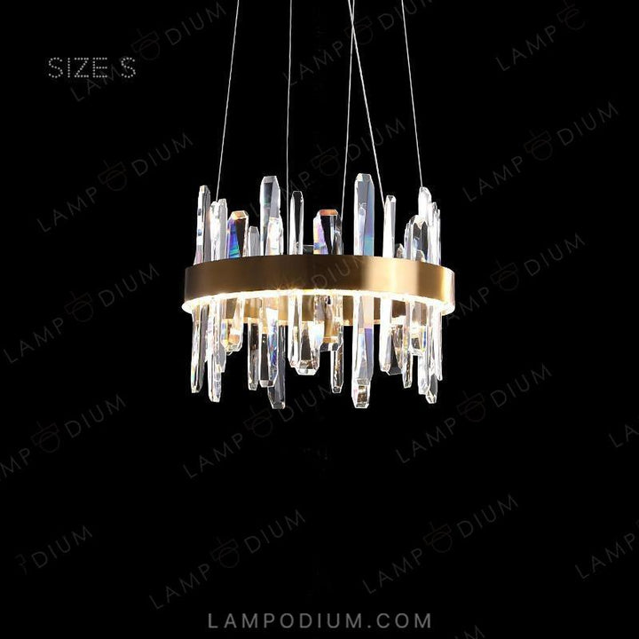 Circular chandeliers and lamps CAROLA