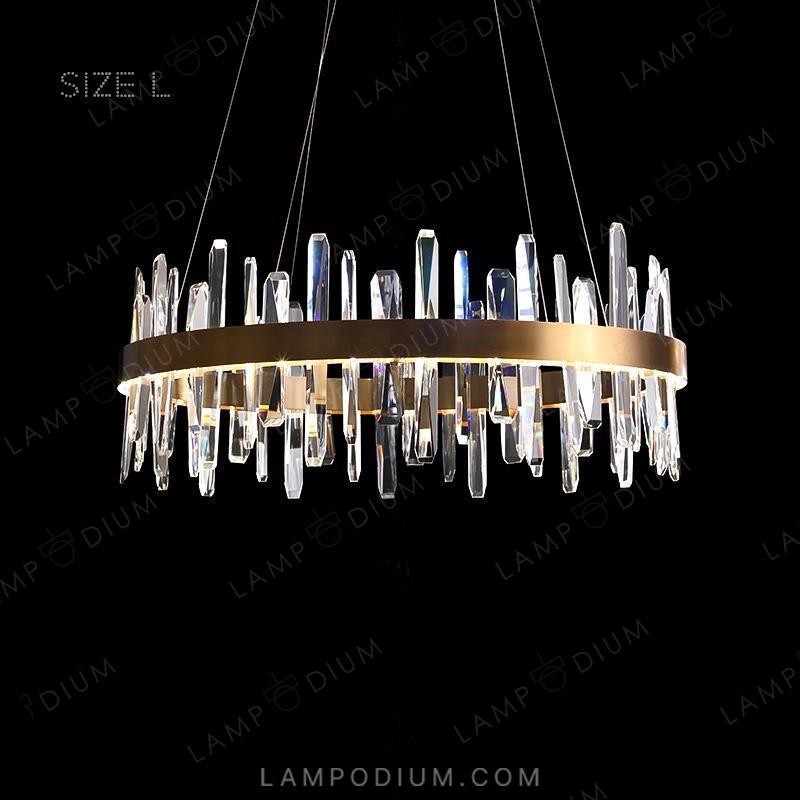 Circular chandeliers and lamps CAROLA