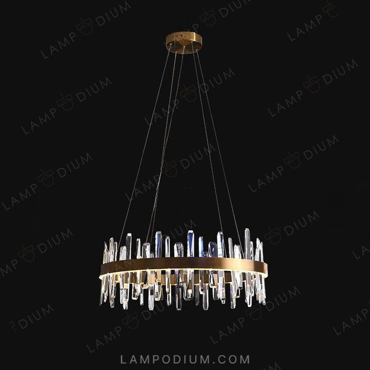 Circular chandeliers and lamps CAROLA