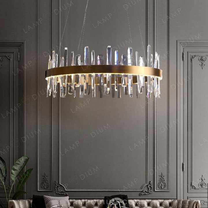 Circular chandeliers and lamps CAROLA