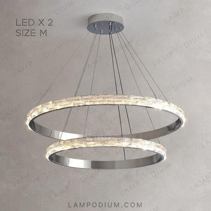 Circular chandeliers and light fixtures CAROLIN