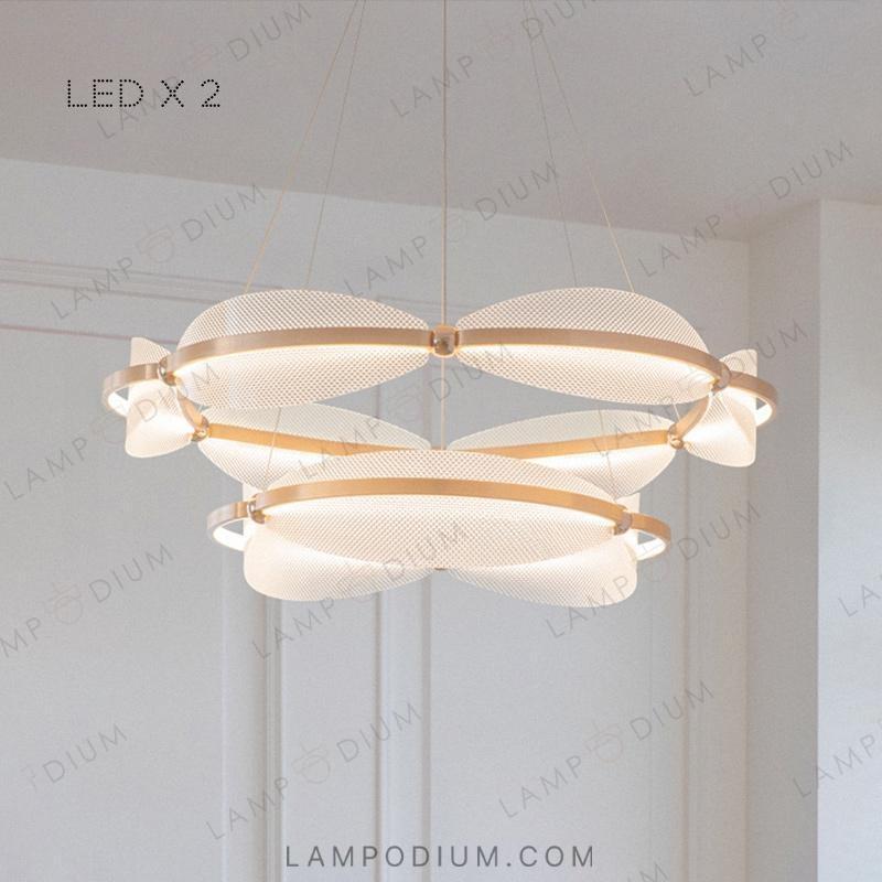 Chandeliers and lamps with rings CASPIAN