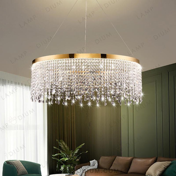 Circular chandeliers and lamps. CASSANDRA