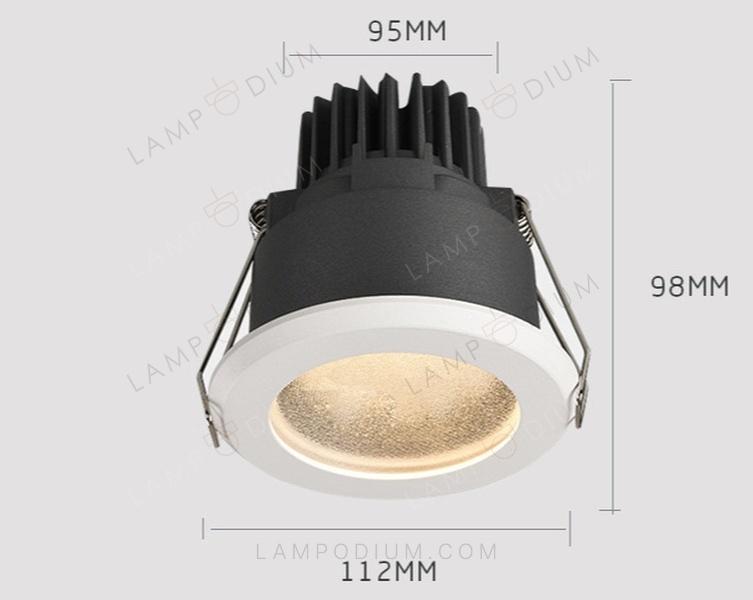 Ceiling light LAMPODIO T235 ACQUA