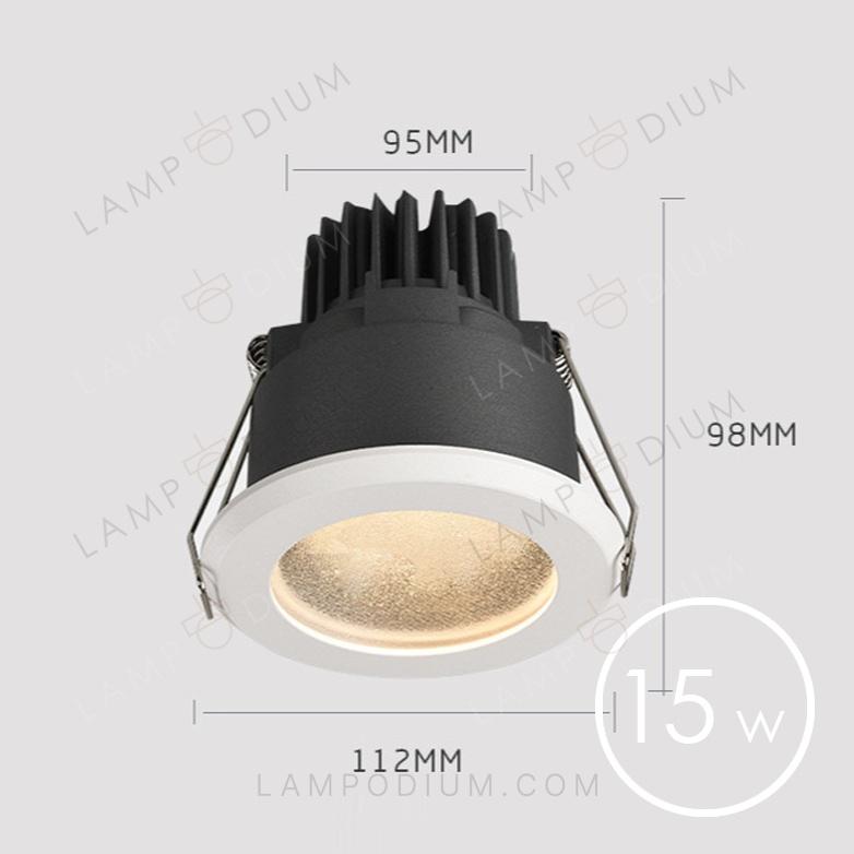 Ceiling light LAMPODIO T235 ACQUA