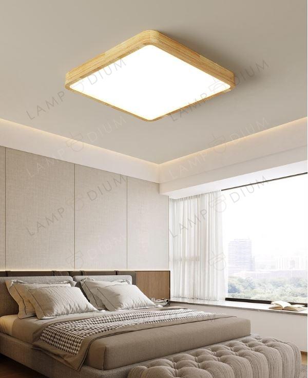 Ceiling light LAMPADA SQUADRATA IN LEGNO 53 CM