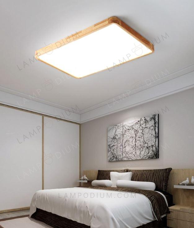 Ceiling light LAMPADARIO RECTANGOLARE WOOD