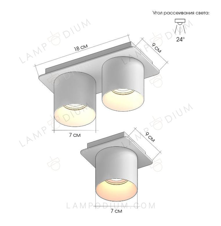 Ceiling light NEROFIORE