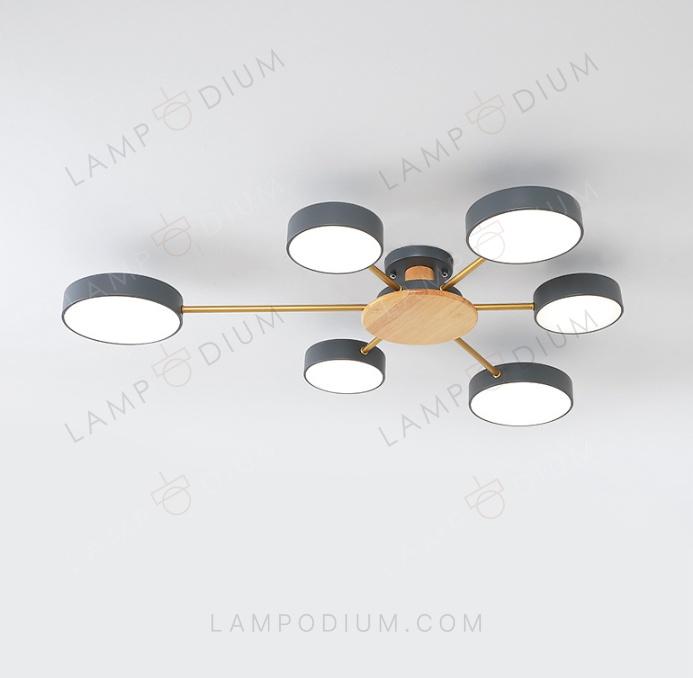 Ceiling light TUNES DI LEGNO