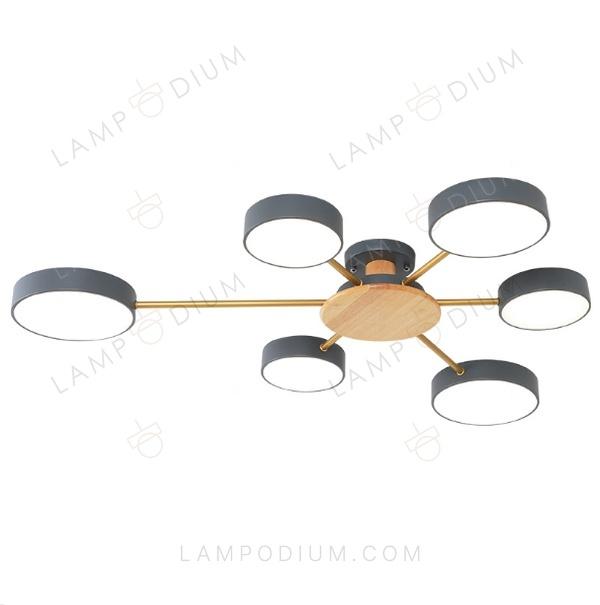 Ceiling light TUNES DI LEGNO