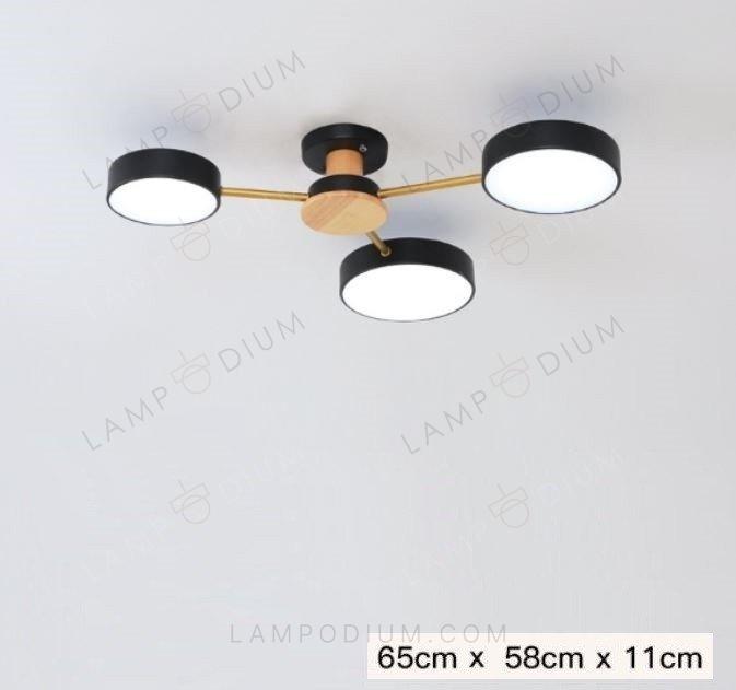 Ceiling light TUNES DI LEGNO