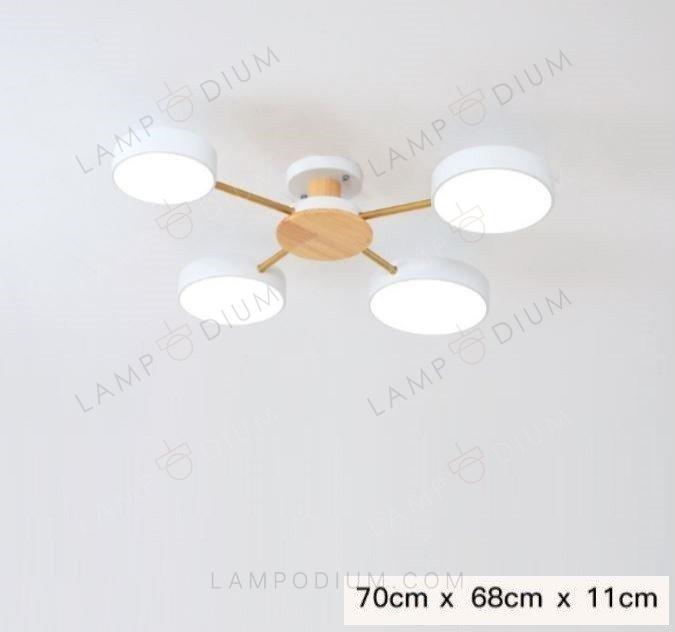 Ceiling light TUNES DI LEGNO