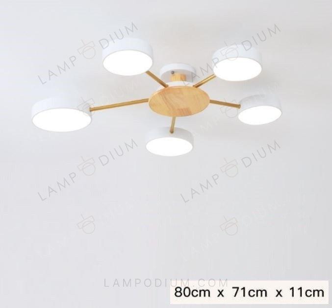 Ceiling light TUNES DI LEGNO