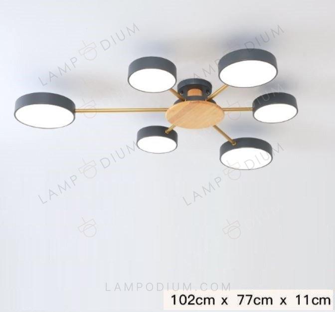 Ceiling light TUNES DI LEGNO