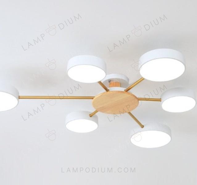 Ceiling light TUNES DI LEGNO