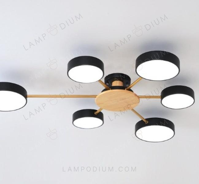 Ceiling light TUNES DI LEGNO