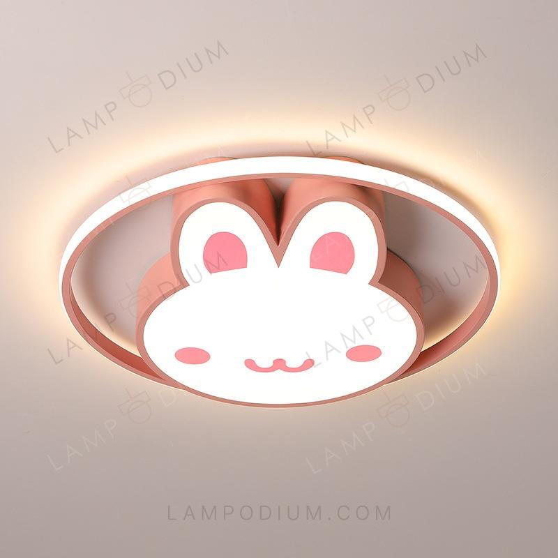 Ceiling light LAMPADA CON CONIGLIO ROSA