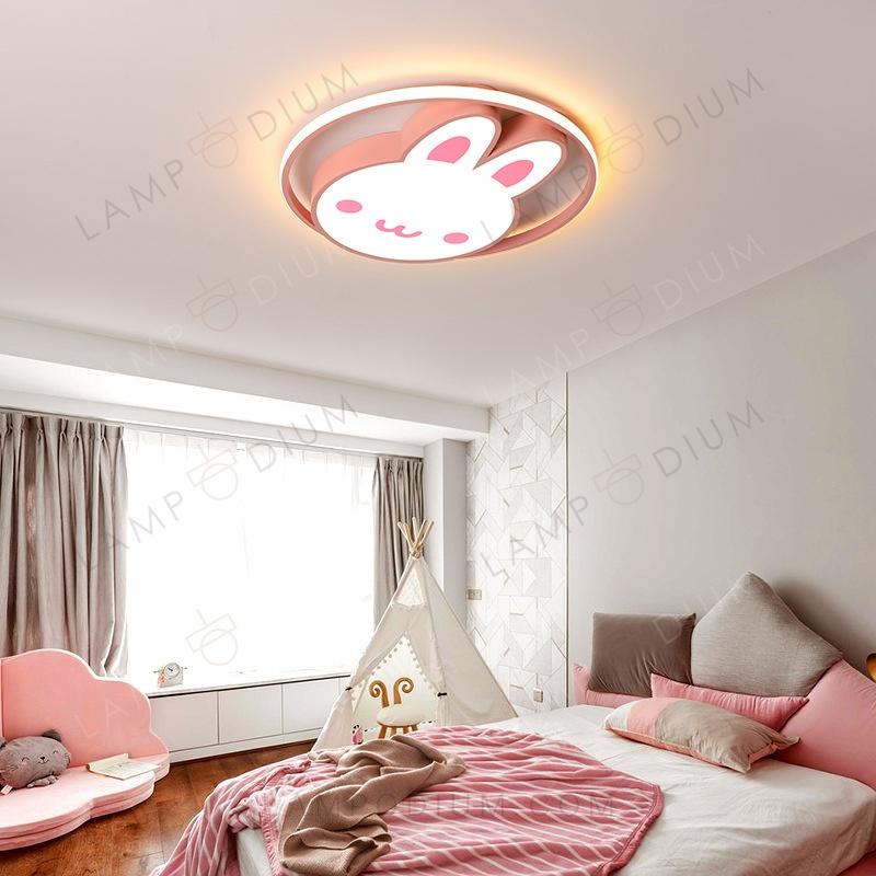 Ceiling light LAMPADA CON CONIGLIO ROSA